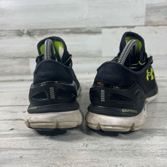 Under Armour Womens Speedform Charge Running Athletic Shoes Black Yellow‎ Size 8 - Picture 3 of 8